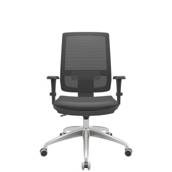 CADEIRA PRESIDENTE BRIZZA  TOTAL ERGONOMICA BASE PIRAMIDAL ALUMINIO - BERTEVELLO